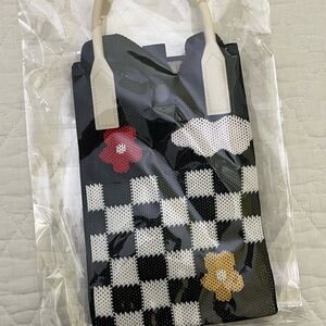 New Mini Knit Checkered Crossbody Bag